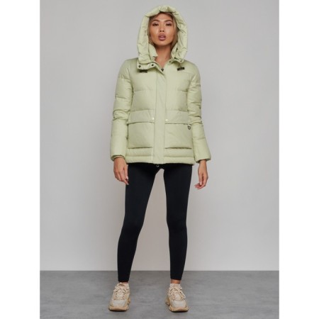 Winter jacket female, size 50, light green color-5