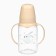 A bottle of feeding "Bunny" 150 ml, cylinder, with handles, beige color