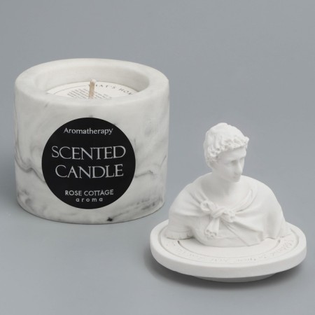 Candle in concrete aromatic "lily", soy wax-3