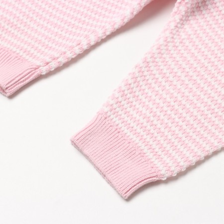 Kit for children (jumper, trousers), pink/white color, height 68 cm-8