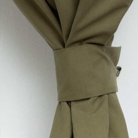 A set of curtains for the kitchen with sequences of Ethel "Kitchen", green color, 150x180 cm - 2 pcs-1