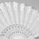 Fan h = 21 cm "flowers", white
