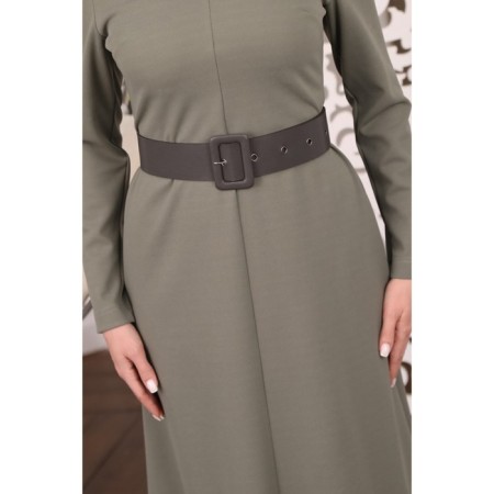 Women's dress, size 44, khaki color-5