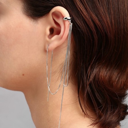 Earring "Kaff" Grace, Silver Color-3