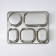 Stainless steel tray, 5 sections, 28 × 22 × 4 cm