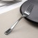 Plastic disposable fork, 18.5 cm, silver color
