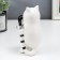 Souvenir Ceramics "Cat with a heart" white-black with gold 15x8.2x7.8 cm