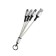 Cable keychain 3 in 1, microUSB/type -c/lightning - usb, 2.4 a, white