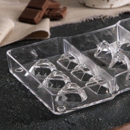 Chocolate form "Gems", 15 cells, 20 × 12 × 2.5 cm-2