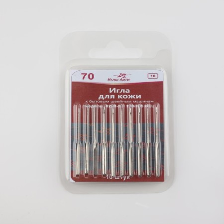 Needles for household sewing machines, for skin, No. 70, 10 pcs-3
