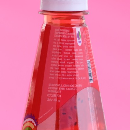 Jelly Basilly drink is still, with a grenade taste and basil seeds, 0.3 liters-4