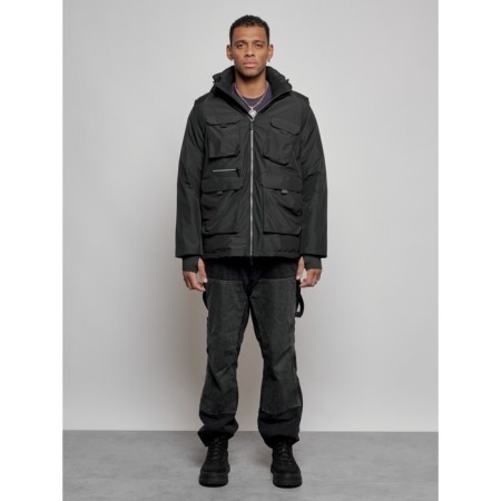 Luy jacket transformer male winter, size 56, black color-14