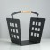 Steel wood 47 × 35 × 45 cm, with a handle