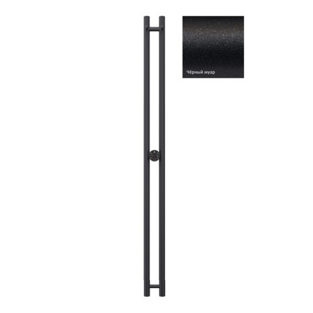 Terminus duo electric heated towel rail "Circle", 1600x114 mm, Black Muars-1