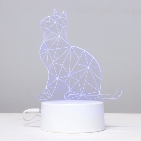 Touch -lamp "Cat sit" LED 7 colors USB/from white batteries-14