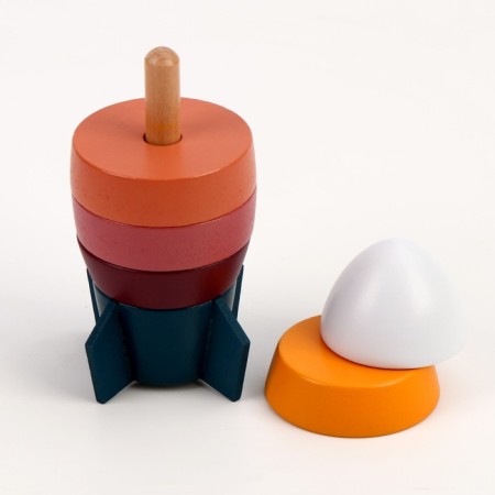 Wooden Pyramid "Rocket" 7 × 7 × 17 cm-5