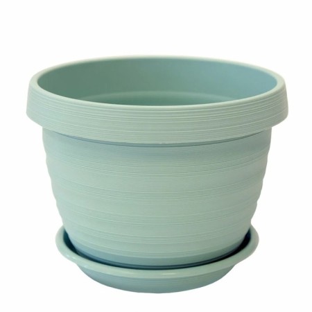Plastic pot "Toledo", d = 20, with a pallet, mint-1