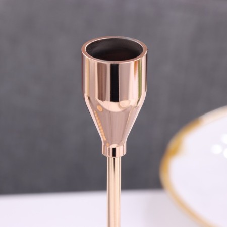 A set of 3 candlesticks, metal, d = 8 cm h = 24/29/34 cm-2