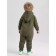 Children's overalls on Mowbaby Dino zipper, height 68 cm, green color