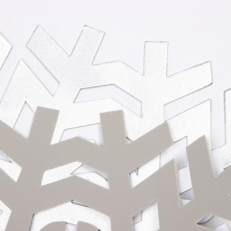 Napkin New Year's serving shade snowflake, color silver, d 38 cm-2