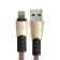 Lightning cable - usb, 2.4 a, braid fabric, flat, 1 meter, brown