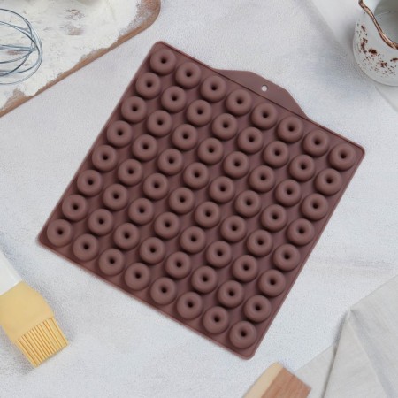 Form for marmalade DOLAIN "DONESSIDS", silicone, 21.5 × 20 cm, 64 cells (D = 2 cm), color mix-5