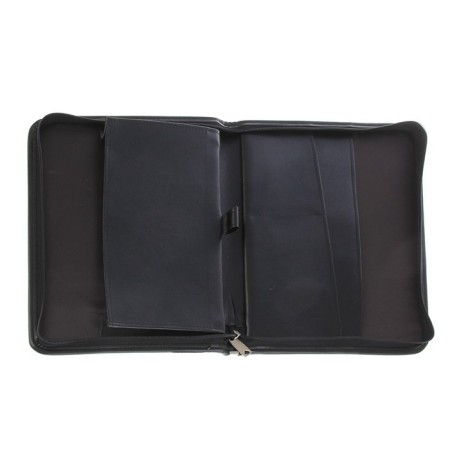 Business folder, artificial leather, 270 x 350 x 30 mm, 6D01 "lux", black-3