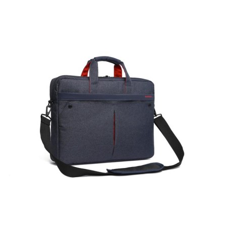 Business bag, lightning department, external pocket, mount on the suitcase, blue color-3