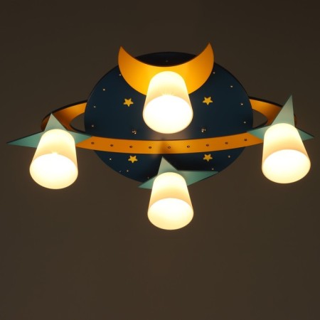 Chandelier 670608/4 E27 40W yellow-blue 50x40x26 cm Bayerlux-3