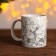 Set of mug for coloring "Unicorn New Year" paint 6 cv 2 ml, brush