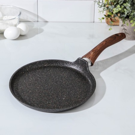 Pancake pan Granit Ultra, D = 24 cm, plastic handle, anti -stick coating, black color