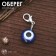 Bulak-cone from the evil eye "Obel from negativity", 2.5 cm, blue color in silver