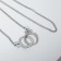 Handcuff "handcuffs" style, color silver, 70 cm