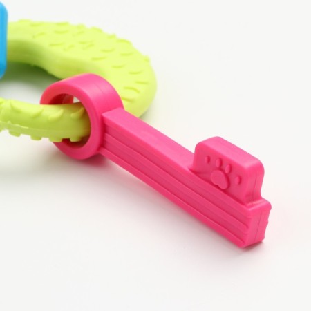Chewing toy "Always together!", TPR, 18.5 cm, candy/circle/key-2