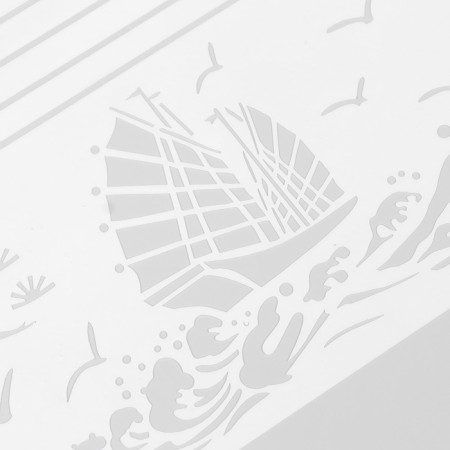 Eastern landscapes stencil with lines set of 8 pcs 21x29 cm-1