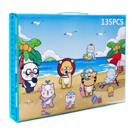 Set for drawing animals blue-1