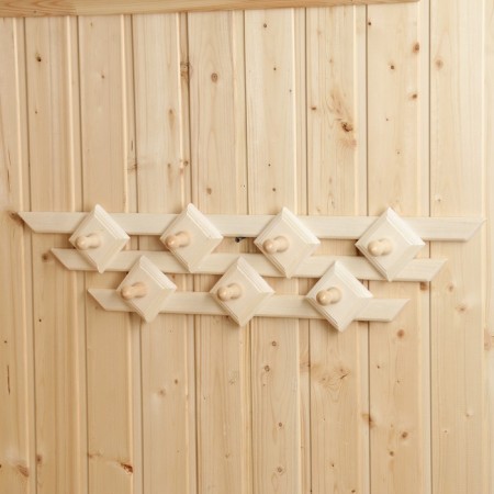 Mange "Chess", 7 hooks, linden, 72x15x8 cm