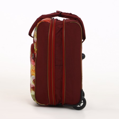 Small 37 l (s) suitcase with a Sacvoyage bag, lightning department, external pocket, extension, burgundy color-6