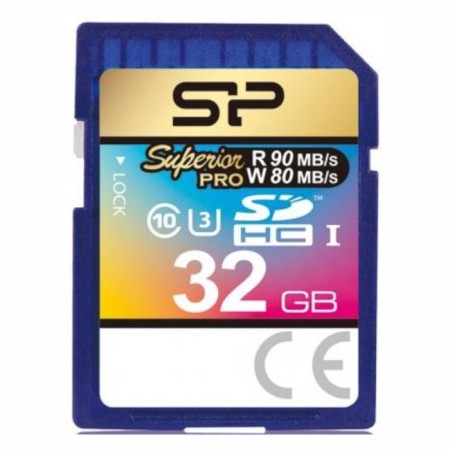 Memory of SDHC 32 GB Silicon Power 90/80Mb/S Class 10 U3 SP032GBSDHCU3V10-1