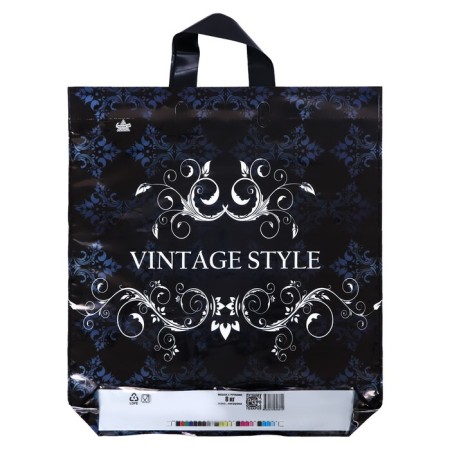 Package "Vintage Style", polyethylene with a loop pen, 44x40 cm, 70 μm-1