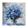 Khlest picture on the subframe "Vase with blue flowers" 50x50 cm