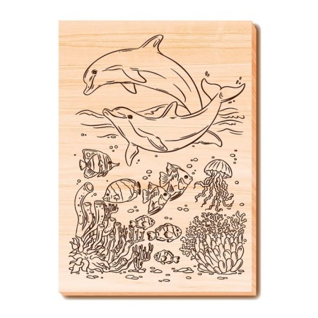 Set of burning boards and painting "Water World", A5, 5 pcs.-5