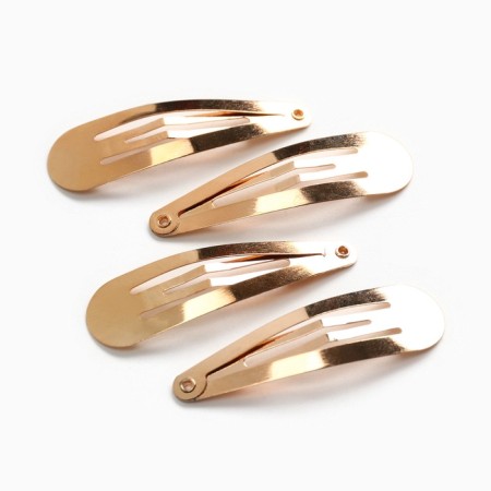 Invisible golden 12 pcs, 5 cm, hairpin click-crac 4 pcs, 5 cm, set, princesses-2