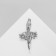 Brooch "Ballerina" AN Ler, white color in silver
