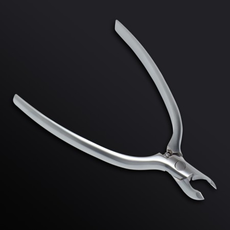 Manicure nippers for the cuticle “Premium Satin”, hidden spring, matte, 10.3 cm, blade length - 4 mm, silver color-6