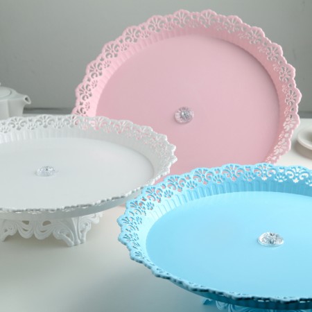 A dish for a cake and cakes on the leg, d = 34 cm, color mix-3