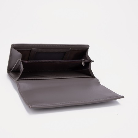 Women's wallet on magnets, gray color-2