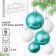 New Year's Christmas Balls “Ceaters and Cozy!”, For New Year, plastic, d = 6, 6 pcs., Blue and white color