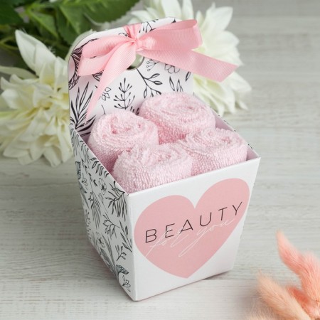 Set of terry napkins "Beauty" 30x30 cm-4pcs, cotton, 340 g/m2