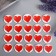 Button decorative tree "heart" 2.5x2.5 cm